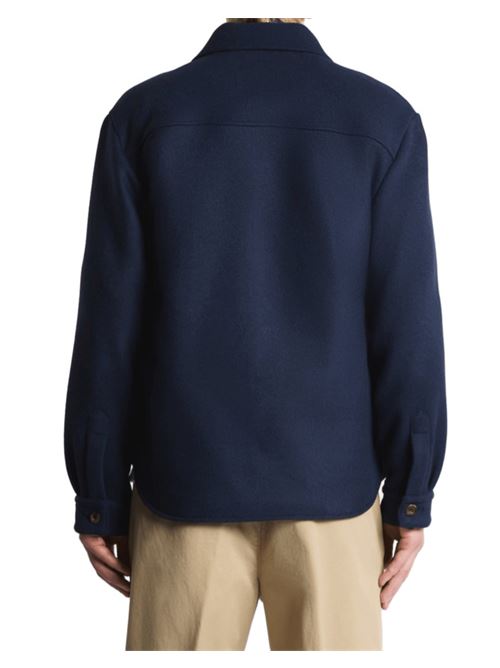 Overshirt da uomo in panno di lana, colore blu FAY | MAM04512820XRIU808